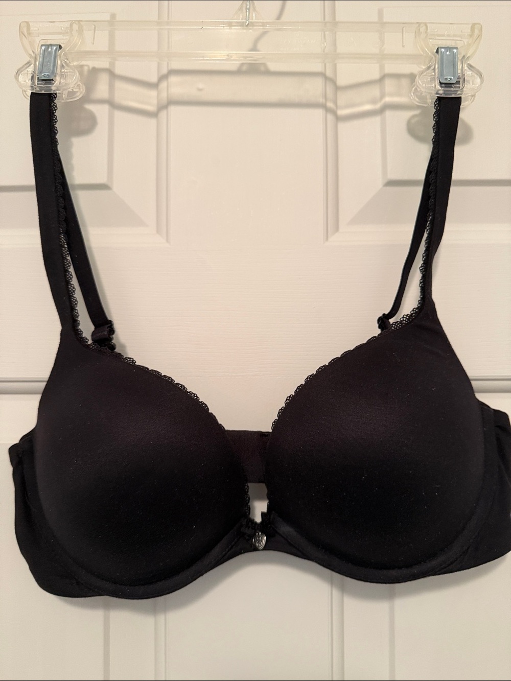 Victoria's Secret Black Lace-Trim Push-Up Bra